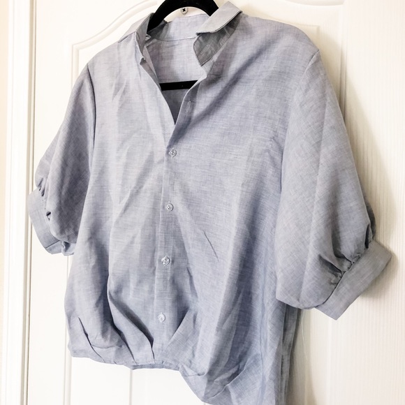 Zaful Tops - Zaful blue/gray blouse